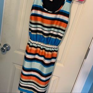 Banana republic multi color striped dress